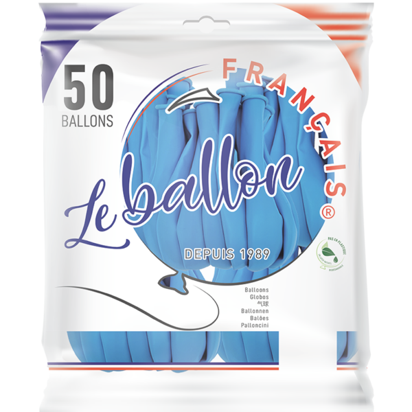 Ballon bleu azur opaque – Image 4